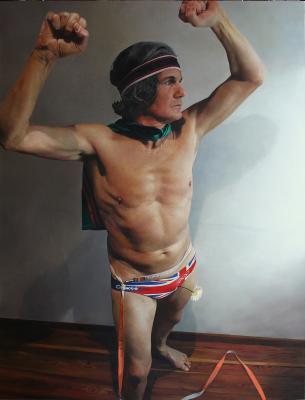 FONDAZIONE THE BANK - Michele Moro, Questo sono io, 2022, olio su tela, 138x104 cm