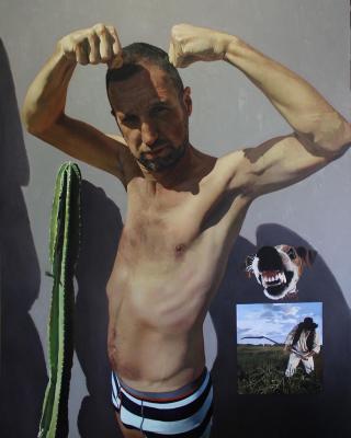 FONDAZIONE THE BANK - Michele Moro, Macho, 2019, olio su tela, 138x104 cm